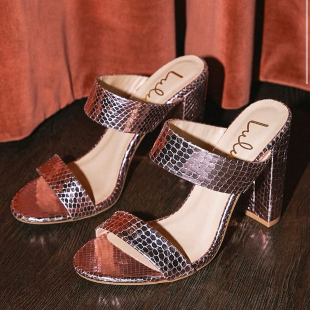 Marlowe Pink Metallic Snake High Heel